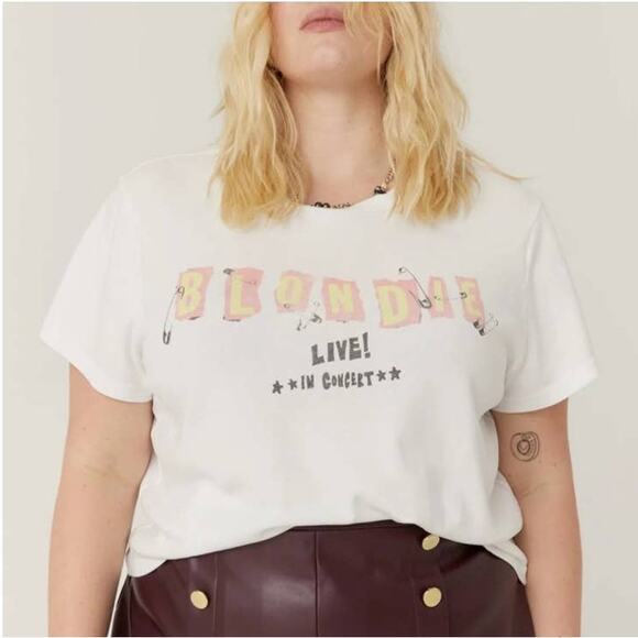 Daydreamer Blondie Live In Concert Shrunken Tee White Size 2X NWT - Picture 3 of 6